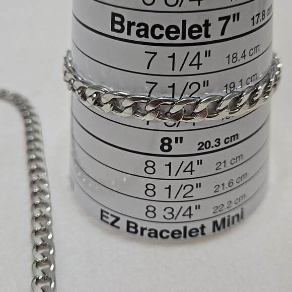Silver Chain Necklace and Bracelet Set - Picture 6 of 7